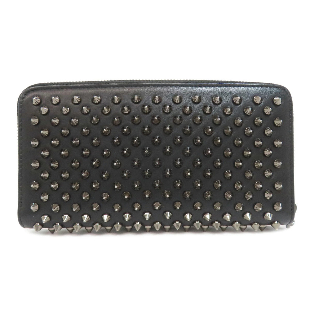 Christian Louboutin Wallet Studded Long Calfskin Black